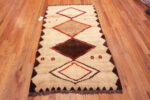 Floor view of Vintage Tribal Persian Gabbeh Rug Floor view of Vintage Tribal Persian Gabbeh Rug 73790 by Nazmiyal Antique Rugs
