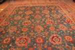Front of Vibrant Antique Turkish Rug with Bold Palmettes and Striking Decorative Pattern 73765 by Nazmiyal Antique Rugs