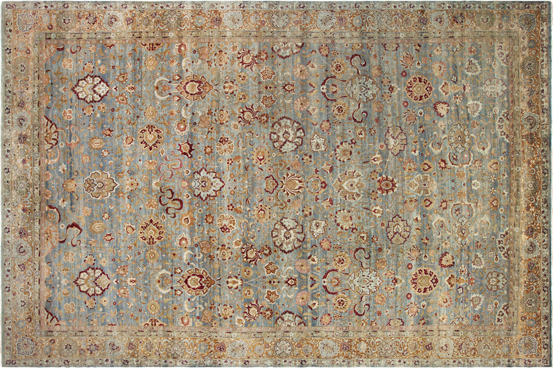 Celestine Blue Rugs | 73200 by Nazmiyal Antique Rugs