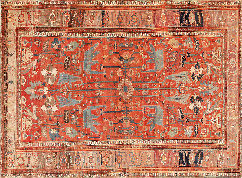 Antique Persian Serapi Bespoke Rug 605461