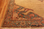 Left Corner of Antique Persian Bakshaish Rug with Bold Geometric Medallion and Rustic Charm Left Corner of Antique Persian Bakshaish Rug with Bold Geometric Medallion and Rustic Charm 73762 by Nazmiyal Antique Rugs