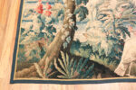Left Corner of Eighteen Century Belgium Silk and Wool Floral Tapestry Left Corner of Eighteen Century Belgium Silk and Wool Floral Tapestry 73675 by Nazmiyal Antique Rugs