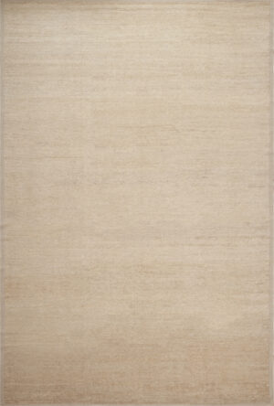 Luxurious Handwoven Wool and Silk Rug in Warm Sand Beige 61204 by Nazmiyal Antique Rugs