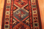 Medallion of Antique Kazak Caucasian Geometric Rug 73181 by Nazmiyal Antique Rugs