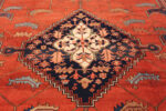 Medallion of Antique Persian Serapi Rug with Cerulean Corners 73647 by Nazmiyal Collection