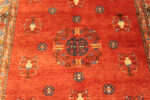 Medallion of Vintage Silk Khotan Rug with Auspicious Medallion and Vibrant Red Field Medallion of Vintage Silk Khotan Rug with Auspicious Medallion and Vibrant Red Field 73777 by Nazmiyal Antique Rugs