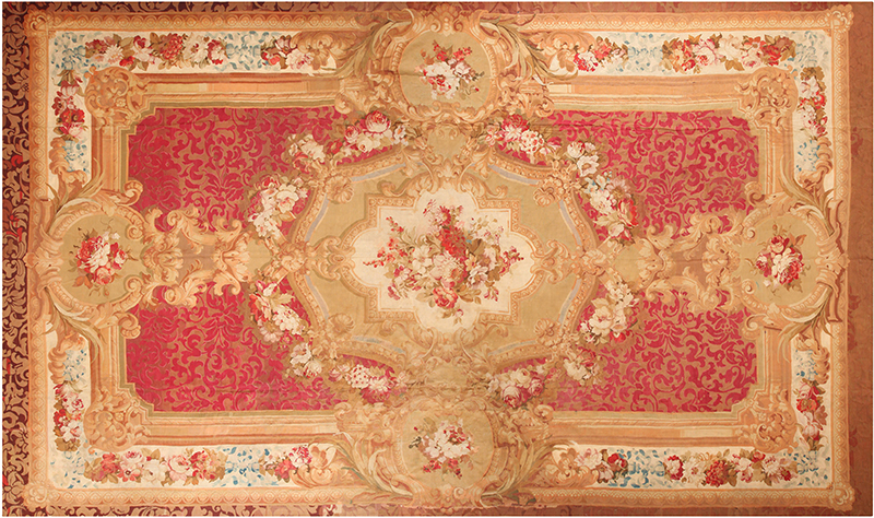 Oversized Antique French Aubusson Rug 70926