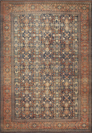 Oversized Antique Persian Farahan Sarouk Rug 73860 by Nazmiyal Antique Rugs