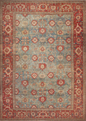 Persian Mystery794345サイドアクリル　OPお写真2枚目 Geometric Oversized Antique Persian Heriz Serapi Rug 72565