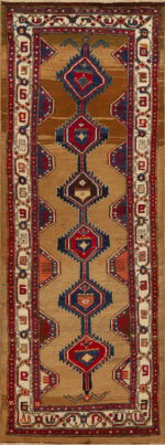 Exceptional Antique Persian Serab Runner with Tribal Linked Diamond Design 73183 by Nazmiyal Antique Rugs