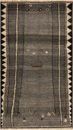 Primitive Motifs Vintage Persian Gabbeh Rug 73789