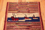 Ships of Antique American Hooked Rug Ships of Antique American Hooked Rug 73574 by Nazmiyal Antique Rugs