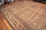 Side floor view of Large Antique Afghan Beshir Carpet 43402 by Nazmiyal Antique Rugs
