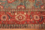 Side of Oversized Antique Persian Heriz Rug Side of Oversized Antique Persian Heriz Rug 73863 by Nazmiyal Antique Rugs