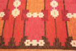 Side of Vibrant Vintage Swedish Signed GS Kilim Rug 73685 by Nazmiyal Antique Rugs
