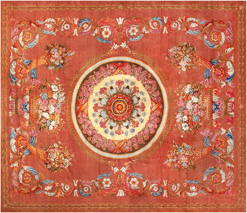 Spectacular Large Antique French Savonnerie Carpet 72695