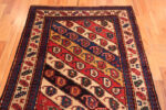 Top view of Antique Caucasian Kazak Paisley Design Rug Top view of Antique Caucasian Kazak Paisley Design Rug 73171 by Nazmiyal Antique Rugs