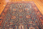 Top view of Antique Persian Tehran Silk and Wool Rug with Floral Motifs 73764 by Nazmiyal Antique Rugs