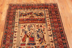 Top of Antique Pictorial Small Qashqai Rug 73522 by Nazmiyal Antique Rugs
