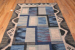 Top view of Modern Blue Geometric Swedish Kilim Rug 73496 by Nazmiyal Antique Collection