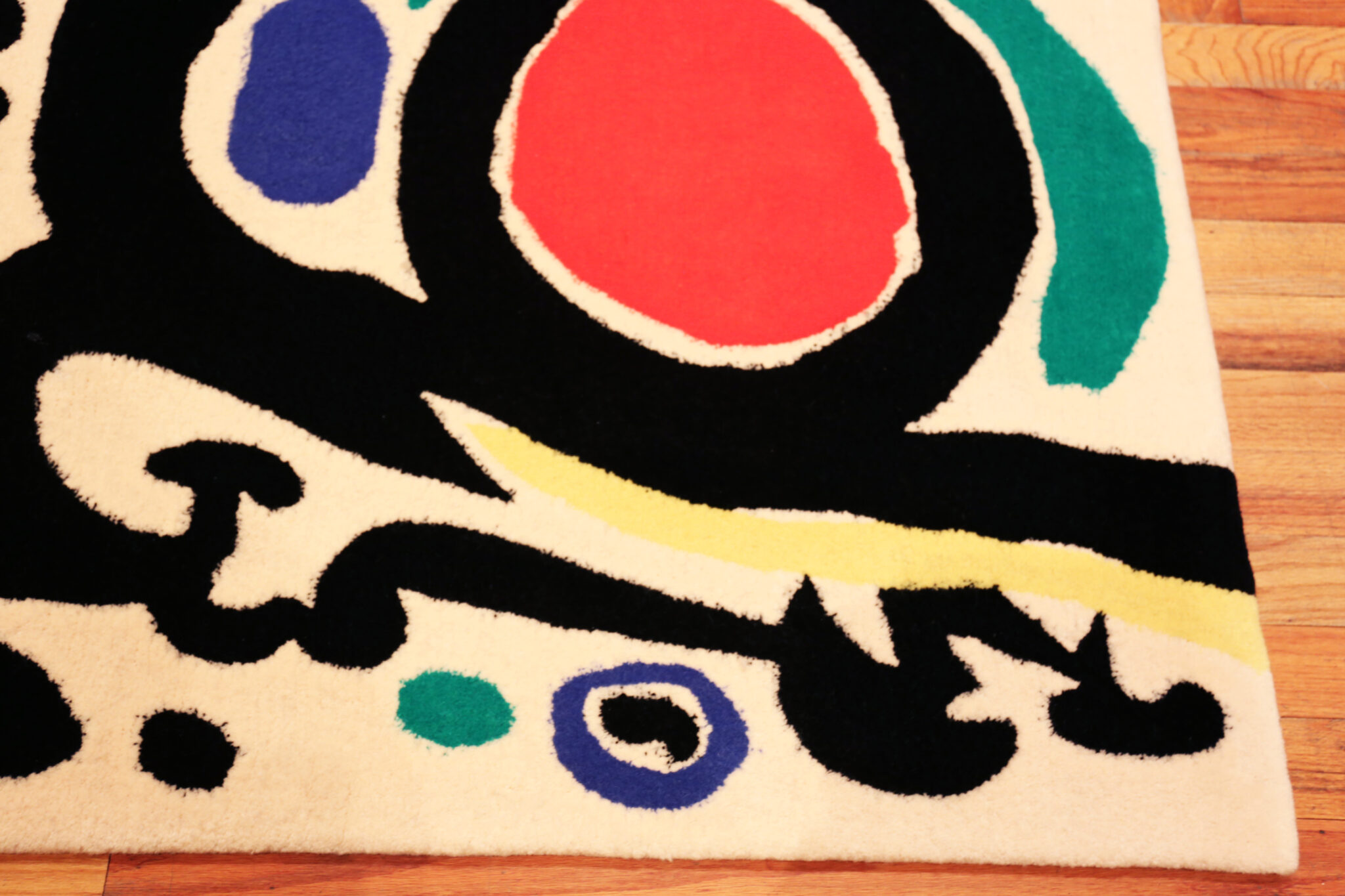Miro Design Rug Joan Miro Art Inspired Vintage Small Rug 73658 Nazmiyal Rugs