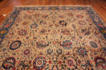 Top view of Antique Persian Tabriz Rug with Celestial Border 73669 by Nazmiyal Collection