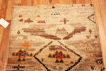 Top view of Vintage Gabbeh Rug with Abstract Tribal Glyphs Top view of Vintage Gabbeh Rug with Abstract Tribal Glyphs 73806 by Nazmiyal Antique Rugs