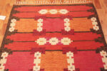 Top of Vibrant Vintage Swedish Signed GS Kilim Rug 73685 by Nazmiyal Antique Rugs