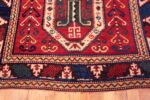 Trim of Antique Caucasian Sewan Kazak Rug Trim of Antique Caucasian Sewan Kazak Rug 73855 by Nazmiyal Antique Rugs