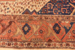 Trim of Antique Persian Bakshaish Geometric Tribal Rug 73524 by Nazmiyal Antique Rugs