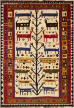 Charming Vintage Persian Gabbeh Rug with Stylized Animal Motifs and Tribal Tree of Life Design Charming Vintage Persian Gabbeh Rug with Stylized Animal Motifs and Tribal Tree of Life Design 73804 by Nazmiyal Antique Rugs