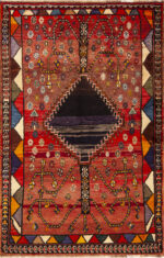 Vintage Persian Gabbeh Rug with Tree of Life Motif and Vibrant Tribal Colors 73797 by Nazmiyal Antique Rugs
