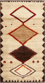 Vintage Tribal Persian Gabbeh Rug Vintage Tribal Persian Gabbeh Rug 73790 by Nazmiyal Antique Rugs