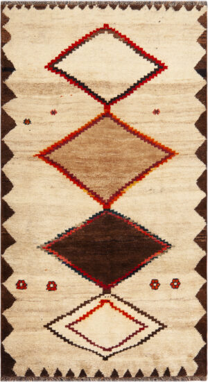Vintage Tribal Persian Gabbeh Rug 73790 by Nazmiyal Antique Rugs