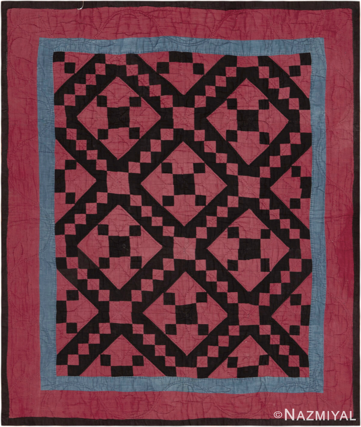 Antique American Rocky Road of California Quilt Textile 73841 by Nazmiyal Antique Rugs