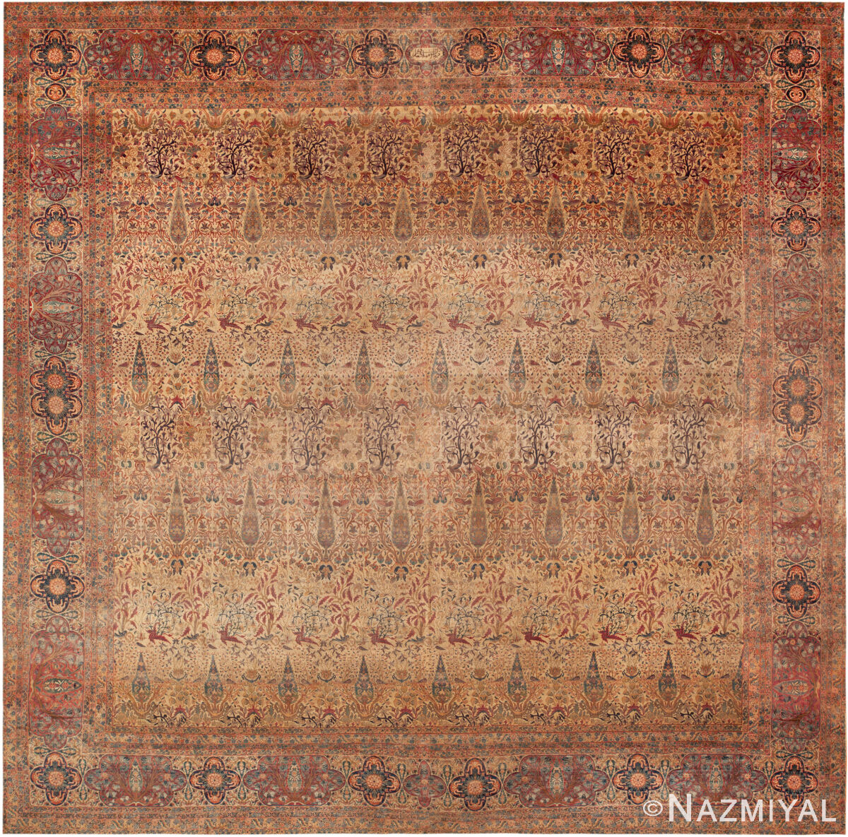 Antique Persian Kerman Rug 70834 by Nazmiyal Antique Rugs