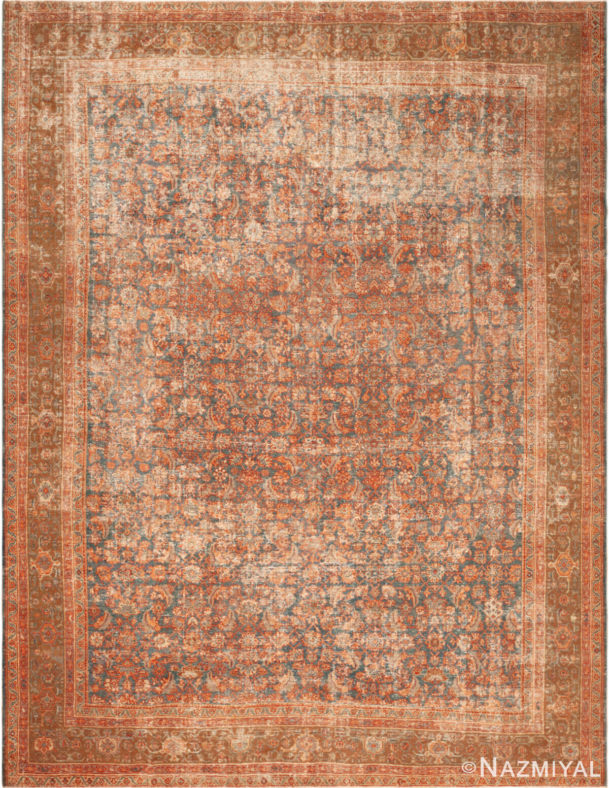 Antique Persian Mahal Rug 73836 by Nazmiyal Antique Rugs