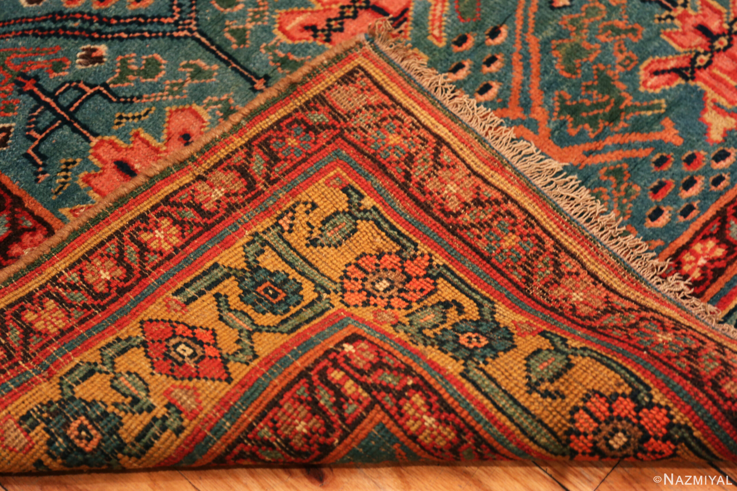 Antique Persian Bidjar Rug Featuring Bold Patterns and Culture