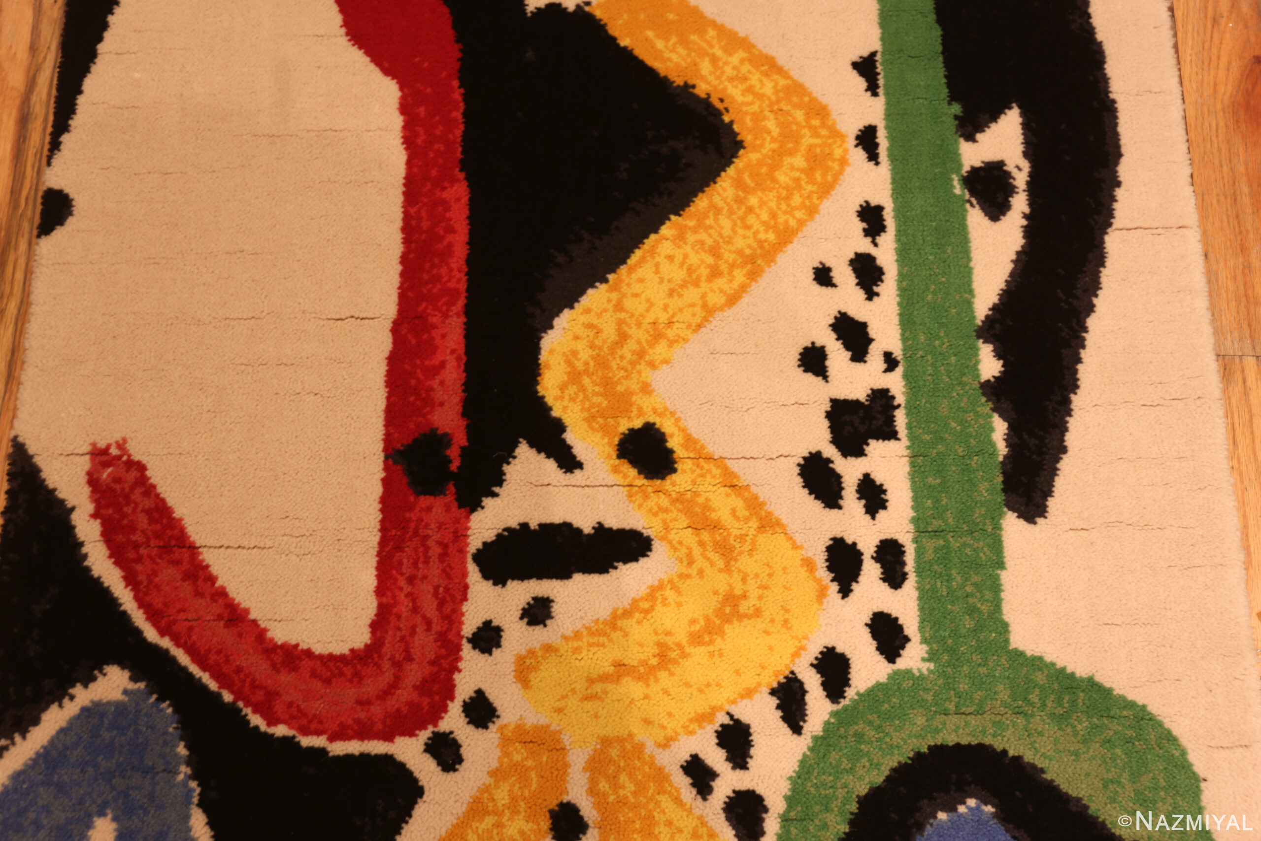 Vintage Pablo Picasso 'Man's Head' Bold Abstract Expression Rug
