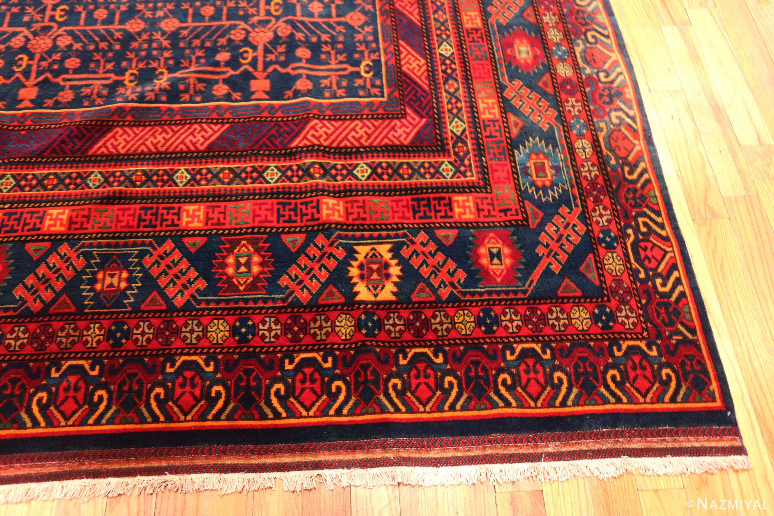 Corner of Vintage East Turkestan Khotan 73400 by Nazmiyal Antique Rugs