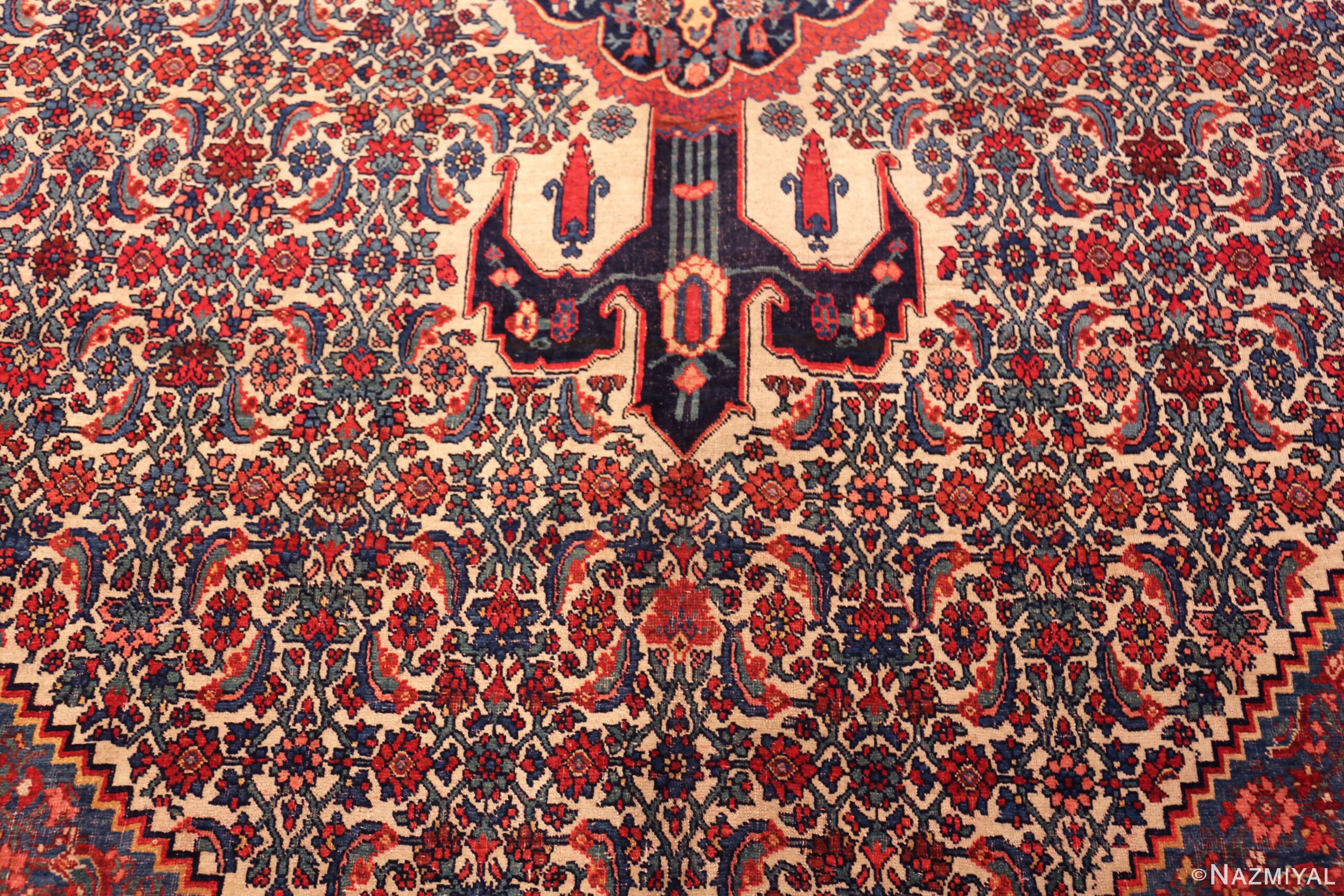 Iconic Heritage Antique Persian Bidjar Rug 73611 Nazmiyal Rugs