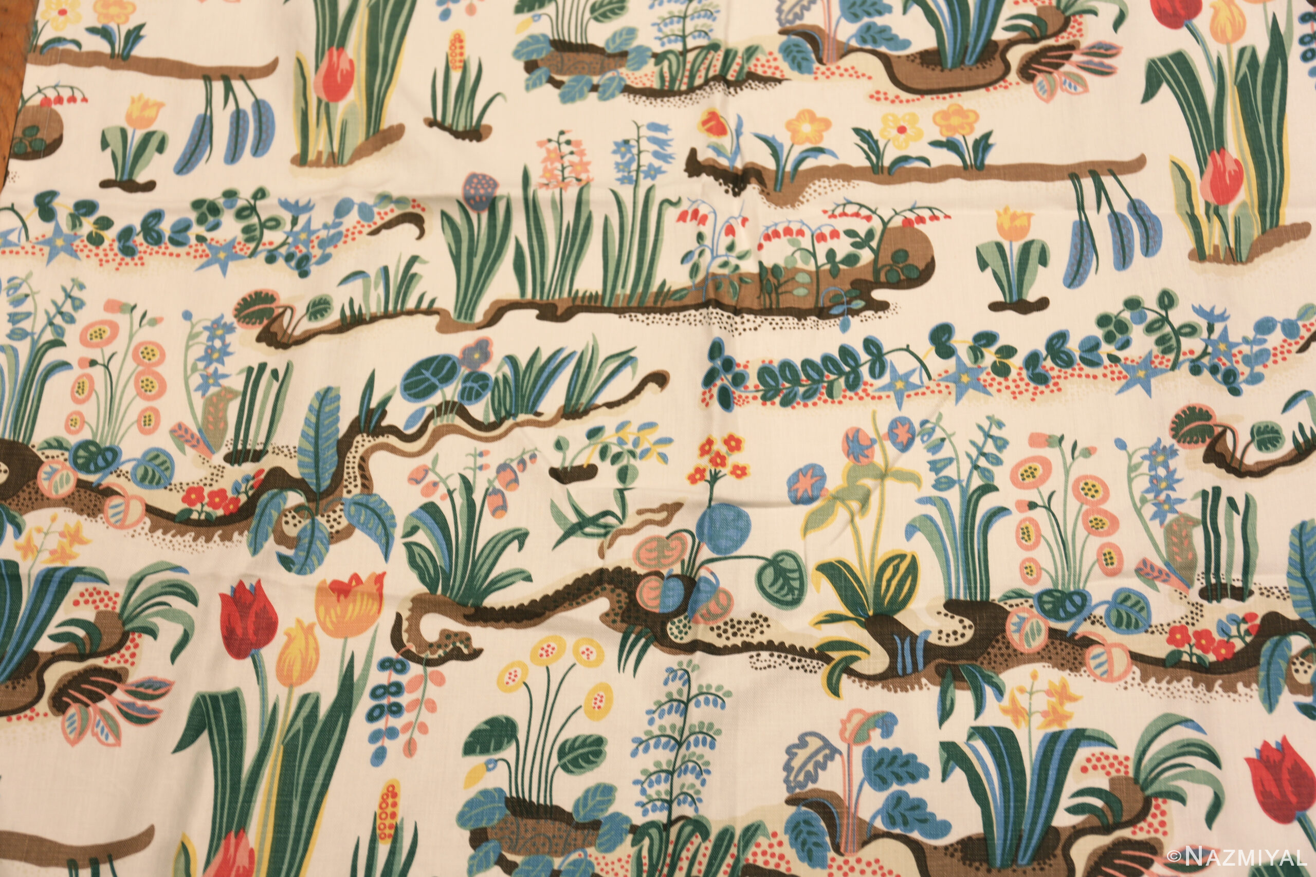 Vintage Pair of Primavera Curtains Cotton Textile by Josef Frank