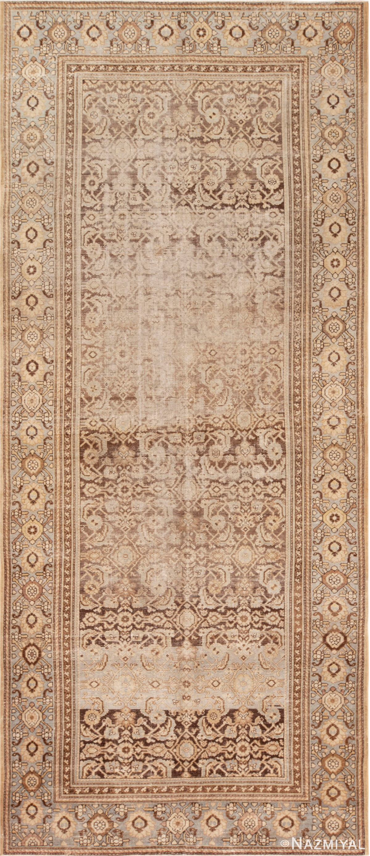 Gallery Size Antique Persian Malayer Rug 73822 by Nazmiyal Antique Rugs