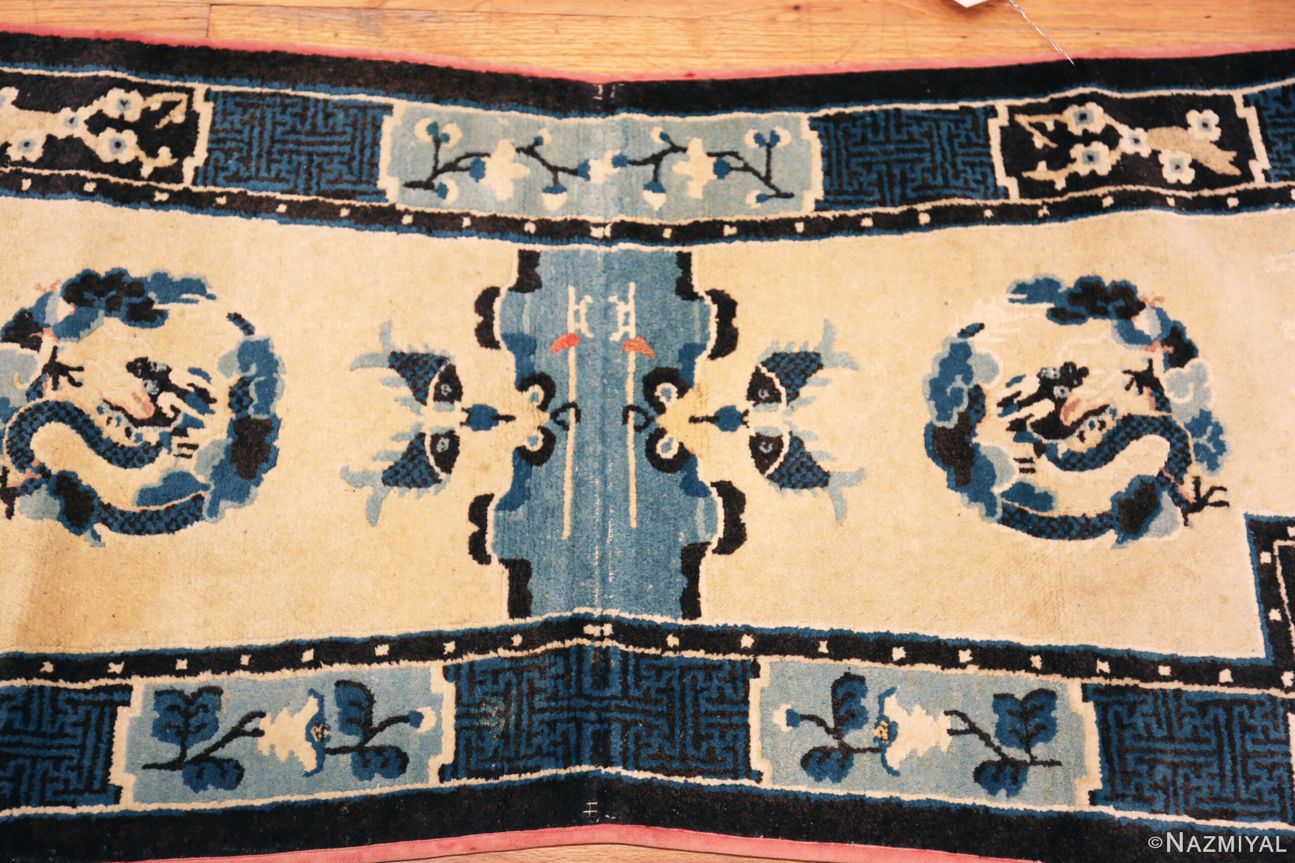 Pair of Antique Chinese Ningxia Saddle Bag Rugs 73621 Nazmiyal