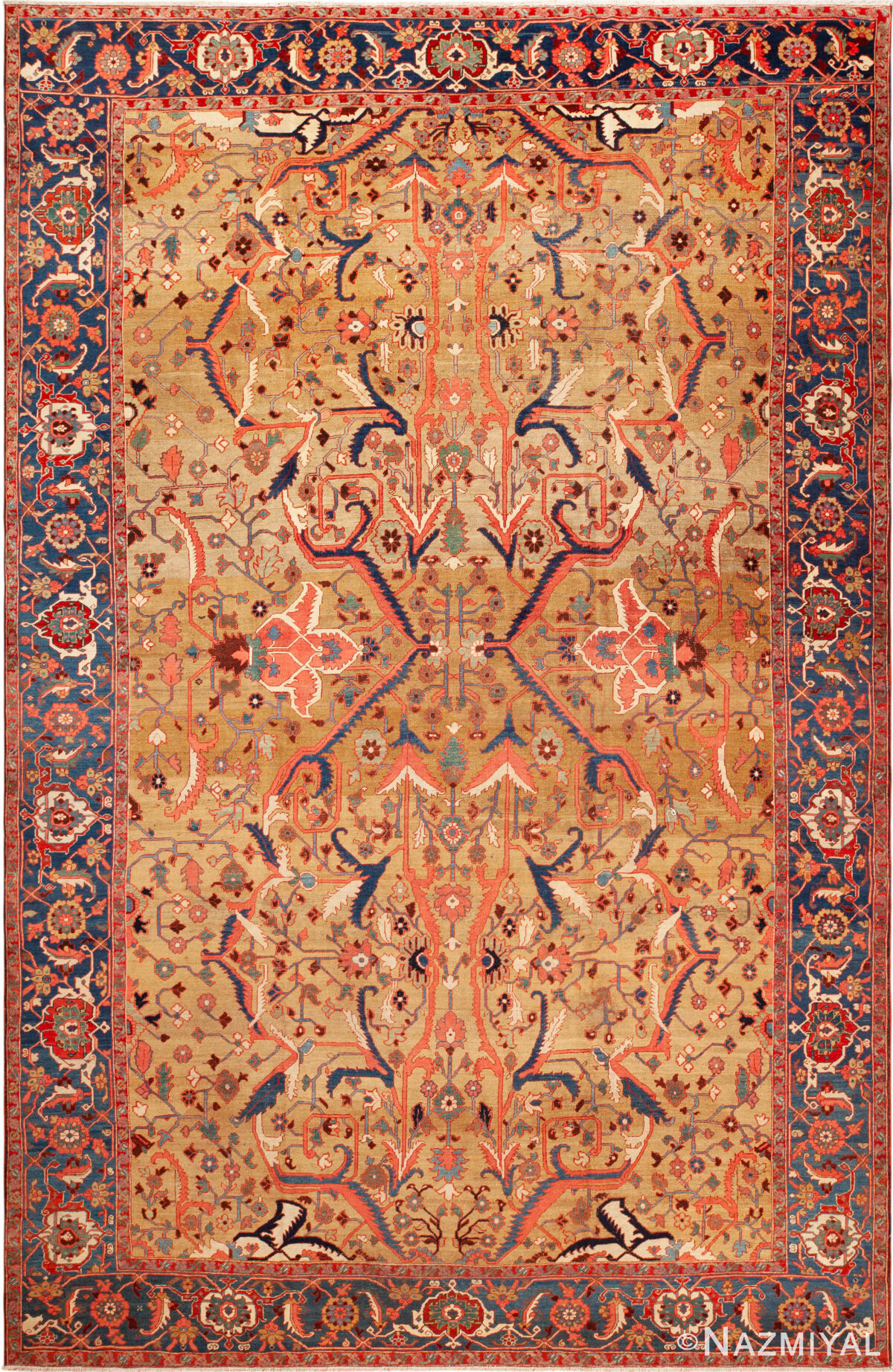 Large Antique Persian Serapi Rug 73859 by Nazmiyal Antique Rugs