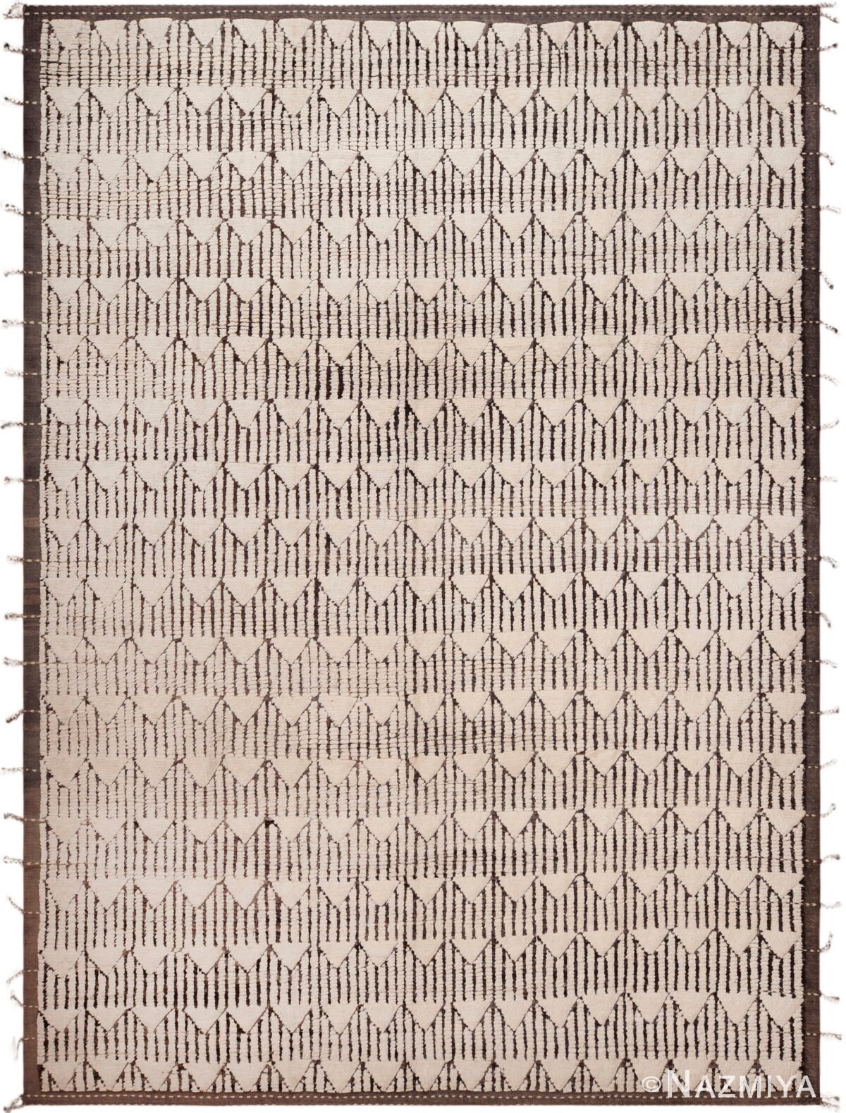 Modern Central Asian Geometric Cotton Rug 61260 by Nazmiyal Antique Rugs