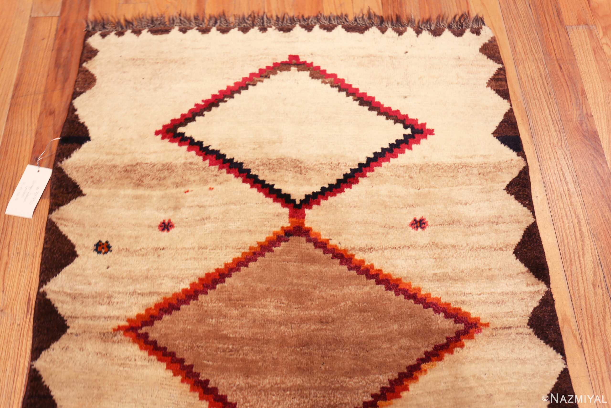 Vintage Tribal Persian Gabbeh Rug 73790 - Nazmiyal