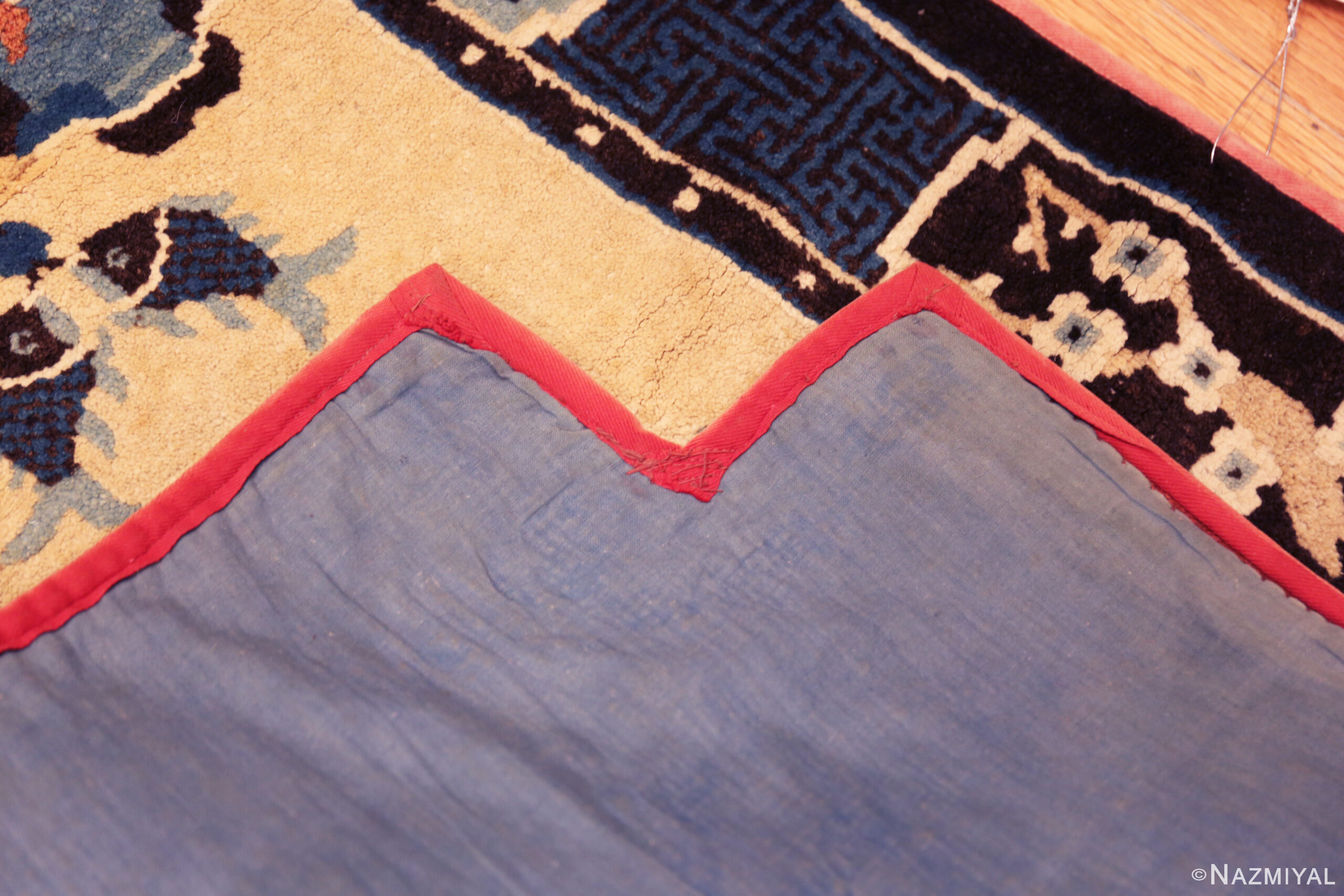 Pair of Antique Chinese Ningxia Saddle Bag Rugs 73621 Nazmiyal