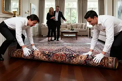 White Gloves Delivery Service by Nazmiyal Antique Rugs