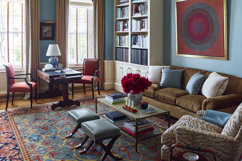 Antique Rug in Upper East Side Georgian by Cullman & Kravis Photographer Eric Piasecki